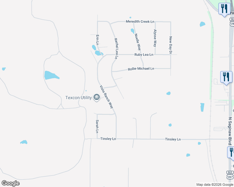 map of restaurants, bars, coffee shops, grocery stores, and more near 12016 Vista Ranch Way in Fort Worth