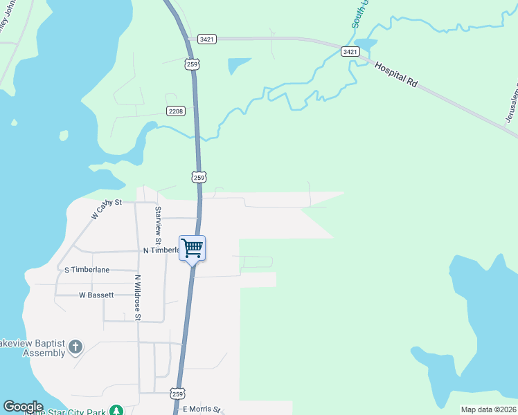 map of restaurants, bars, coffee shops, grocery stores, and more near 200 Forrest Hill Road in Lone Star