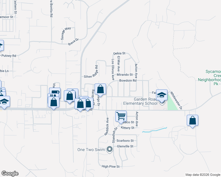 map of restaurants, bars, coffee shops, grocery stores, and more near 13428 Standish Drive in Poway