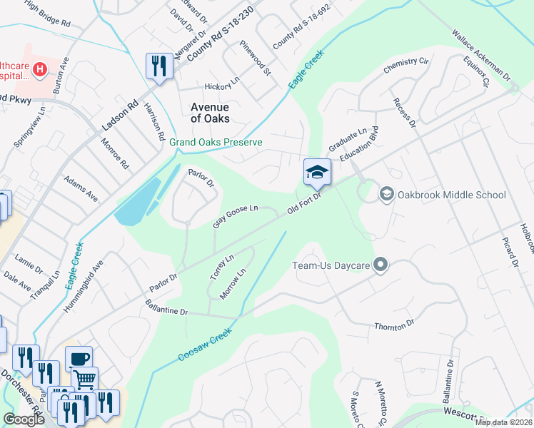 map of restaurants, bars, coffee shops, grocery stores, and more near 199 Old Fort Drive in Ladson
