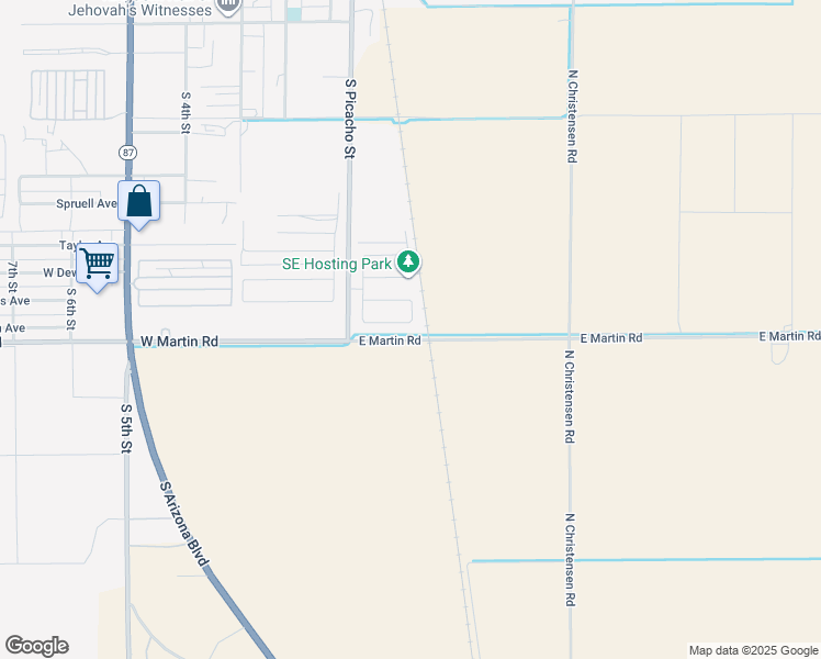 map of restaurants, bars, coffee shops, grocery stores, and more near 187 East Patton Avenue in Coolidge
