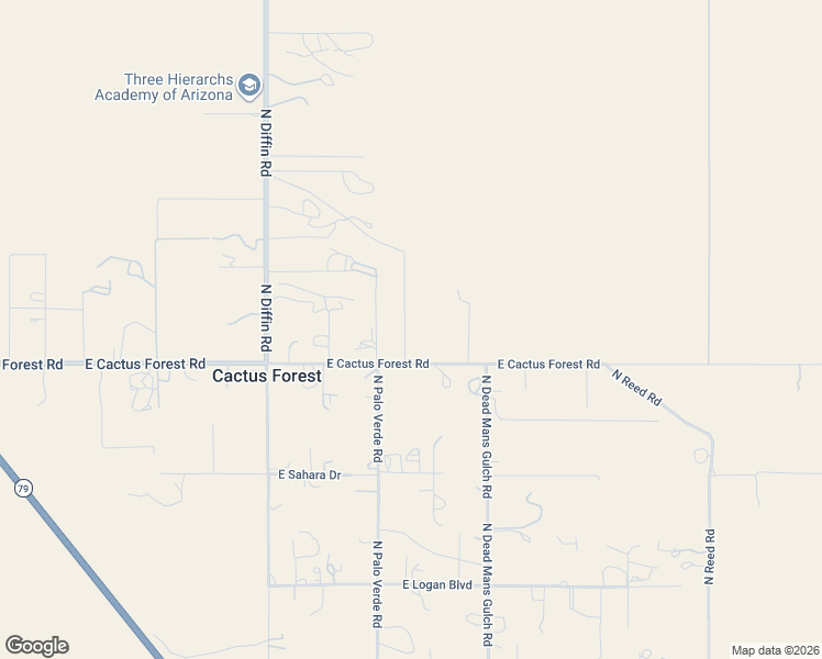 map of restaurants, bars, coffee shops, grocery stores, and more near 8952 North Palo Verde Road in Florence