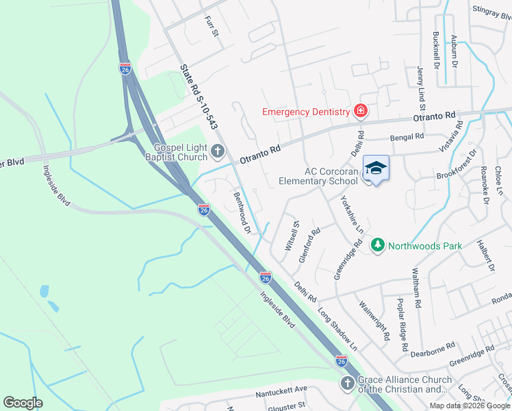 map of restaurants, bars, coffee shops, grocery stores, and more near 8587 Cislo Court in North Charleston