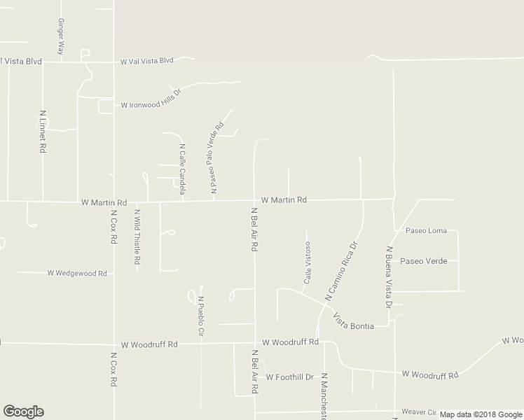 map of restaurants, bars, coffee shops, grocery stores, and more near 8773 North Bel Air Road in Casa Grande