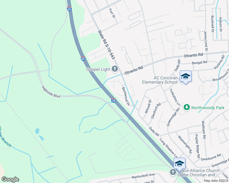 map of restaurants, bars, coffee shops, grocery stores, and more near 3050 Brigham Court in North Charleston