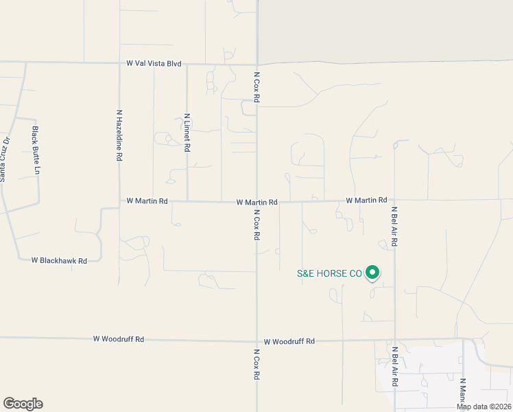map of restaurants, bars, coffee shops, grocery stores, and more near 11161 West Martin Road in Casa Grande