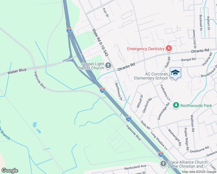 map of restaurants, bars, coffee shops, grocery stores, and more near 3073 Brigham Court in North Charleston
