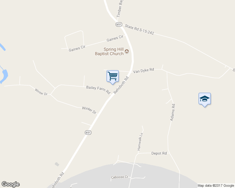 map of restaurants, bars, coffee shops, grocery stores, and more near 1292 Rehoboth Road in Cottageville