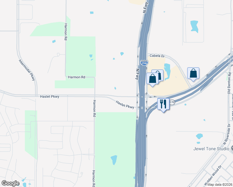 map of restaurants, bars, coffee shops, grocery stores, and more near 959 Harmon Road in Fort Worth