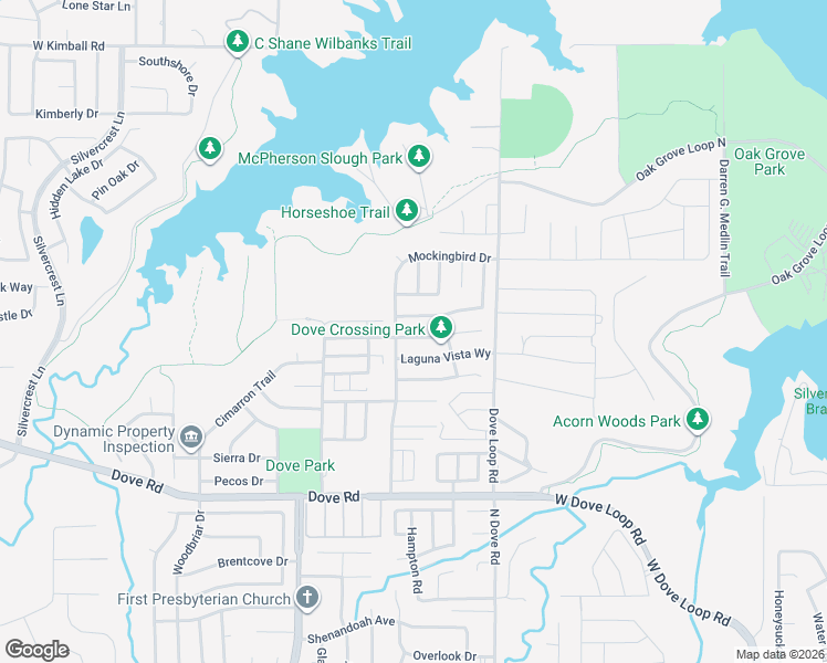map of restaurants, bars, coffee shops, grocery stores, and more near 1510 Laguna Vista Way in Grapevine