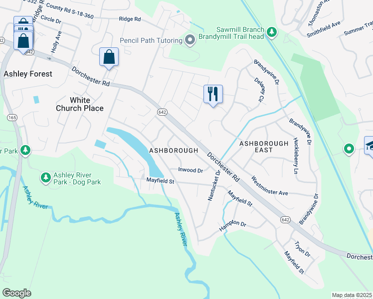 map of restaurants, bars, coffee shops, grocery stores, and more near 208 Fort Street in Summerville