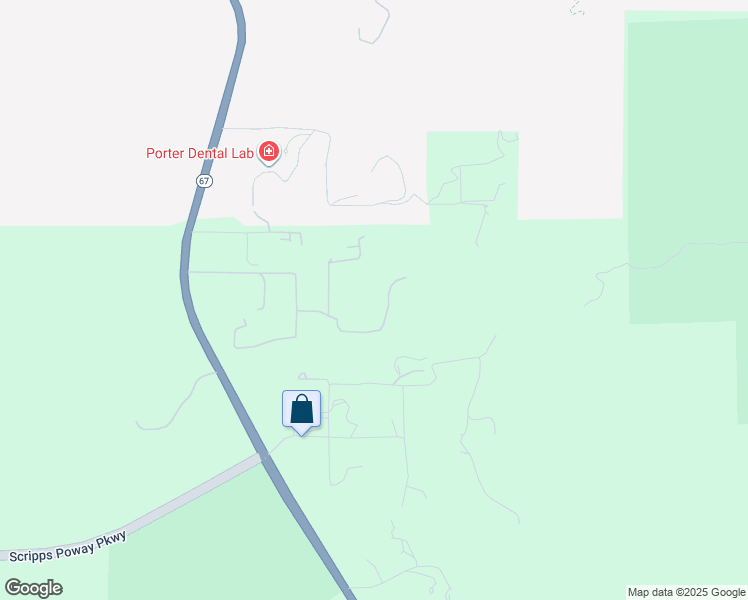 map of restaurants, bars, coffee shops, grocery stores, and more near 14369 California 67 in Lakeside