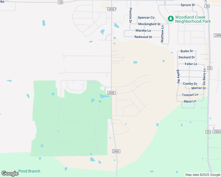 map of restaurants, bars, coffee shops, grocery stores, and more near 1498 Farm to Market Road 2453 in Royse City