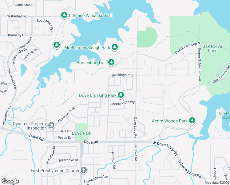 map of restaurants, bars, coffee shops, grocery stores, and more near 1441 Thistlewood Lane in Grapevine