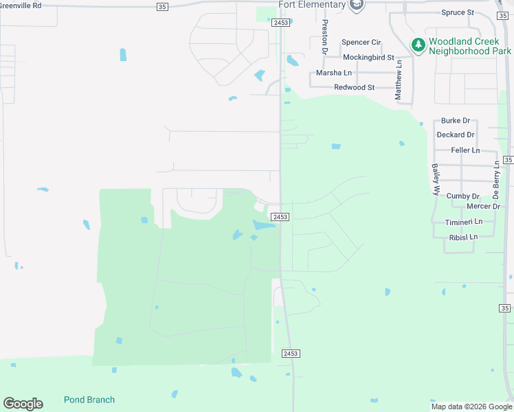 map of restaurants, bars, coffee shops, grocery stores, and more near 2009 Stone River Boulevard in Royse City