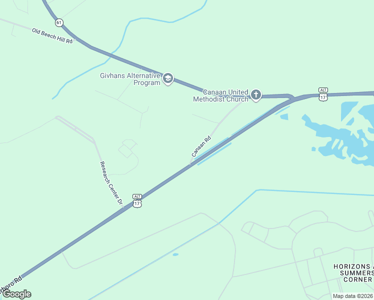 map of restaurants, bars, coffee shops, grocery stores, and more near 196 Canaan Road in Ridgeville