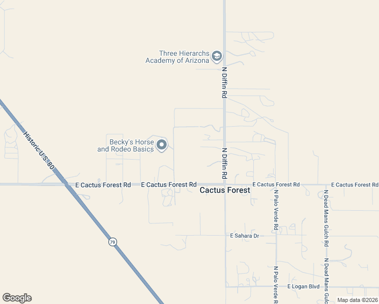 map of restaurants, bars, coffee shops, grocery stores, and more near 9108 North Diffin Road in Florence