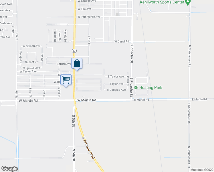 map of restaurants, bars, coffee shops, grocery stores, and more near 261 Dewey Avenue in Coolidge