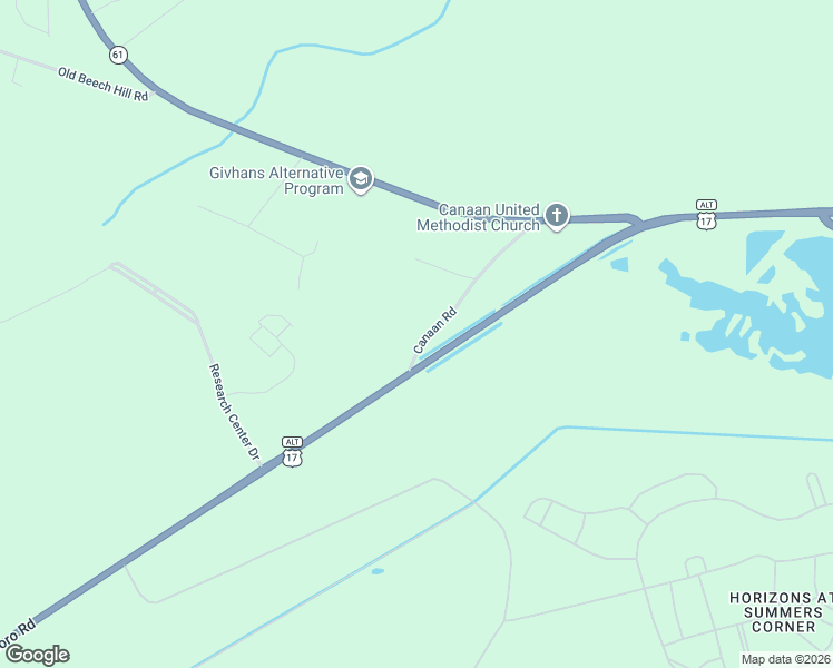 map of restaurants, bars, coffee shops, grocery stores, and more near 196 Canaan Road in Ridgeville