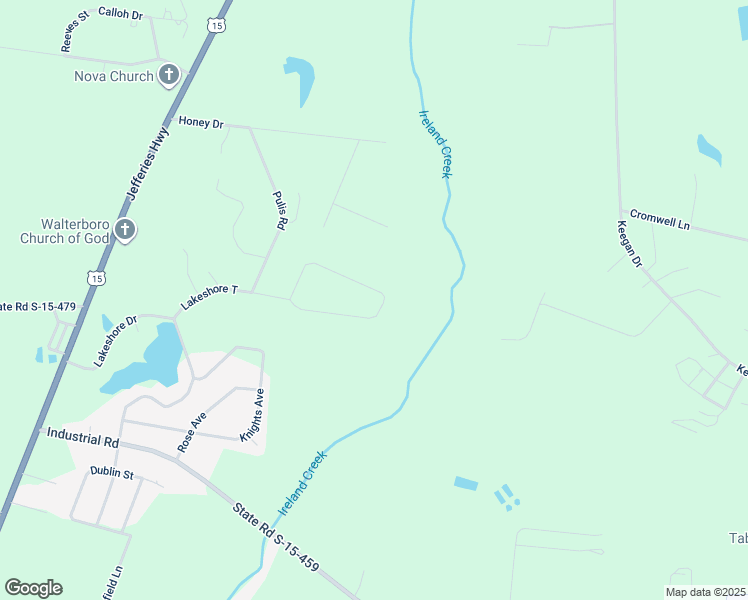 map of restaurants, bars, coffee shops, grocery stores, and more near 395 Harbour Court in Walterboro
