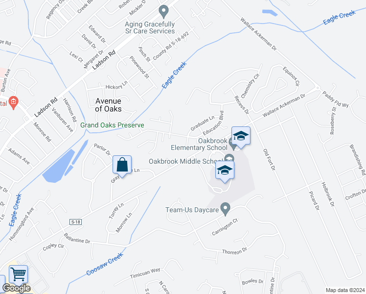 map of restaurants, bars, coffee shops, grocery stores, and more near 138 Graduate Lane in Ladson