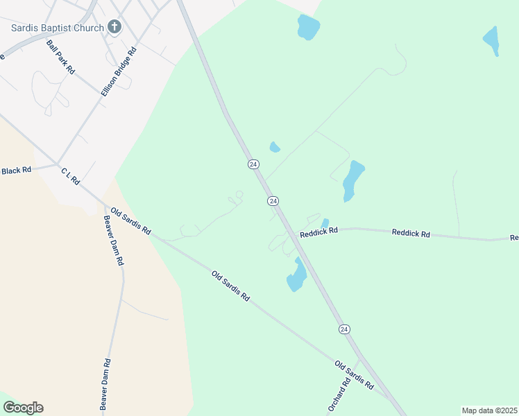 map of restaurants, bars, coffee shops, grocery stores, and more near 9022 Highway 24 in Sardis