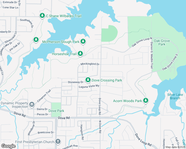 map of restaurants, bars, coffee shops, grocery stores, and more near 1423 Thistlewood Lane in Grapevine