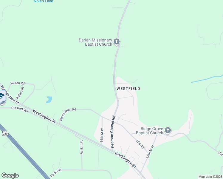 map of restaurants, bars, coffee shops, grocery stores, and more near 1375 Pearson Chapel Road in Alexander City