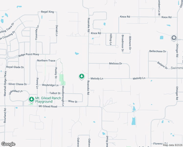 map of restaurants, bars, coffee shops, grocery stores, and more near 1105 Melody Lane in Keller