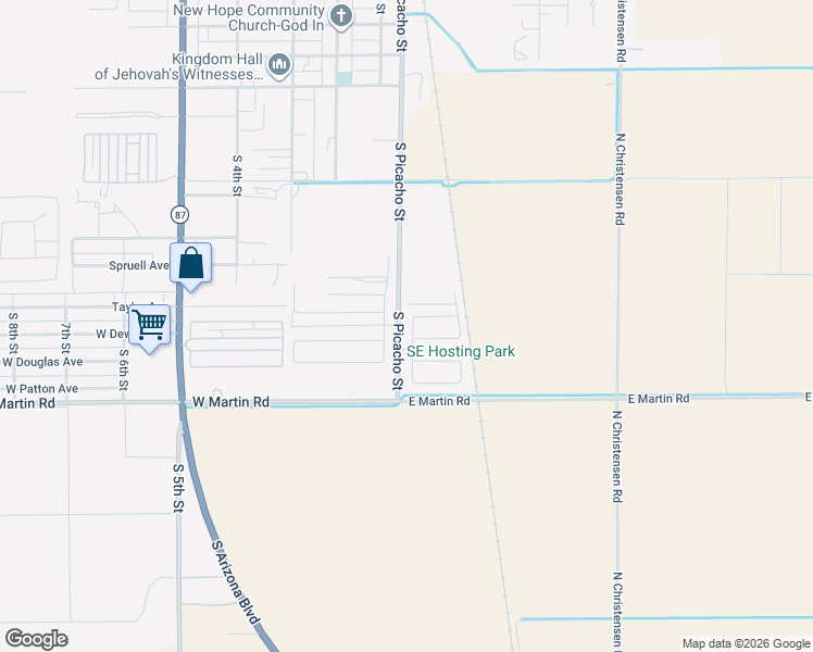 map of restaurants, bars, coffee shops, grocery stores, and more near 135 Dewey Avenue in Coolidge
