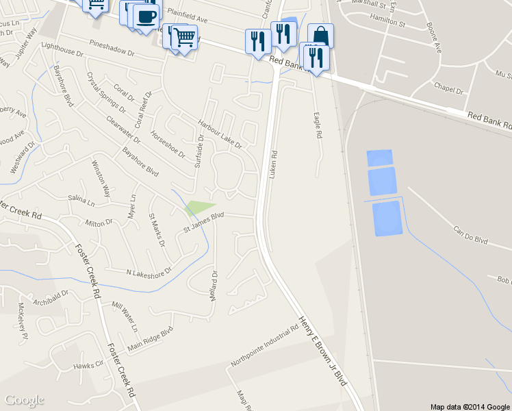map of restaurants, bars, coffee shops, grocery stores, and more near 88 Saint James Boulevard in Goose Creek