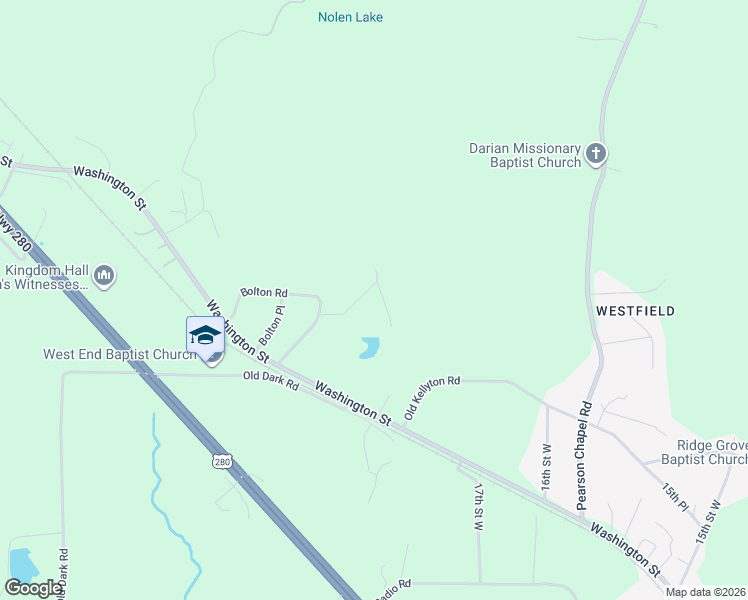 map of restaurants, bars, coffee shops, grocery stores, and more near 1455 Flora Drive in Alexander City