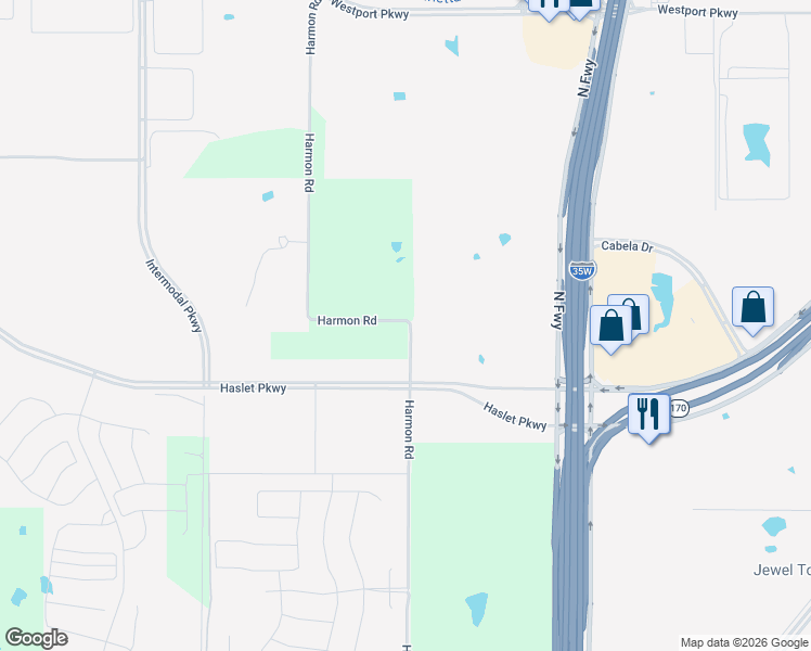 map of restaurants, bars, coffee shops, grocery stores, and more near 865-867 Harmon Road in Fort Worth