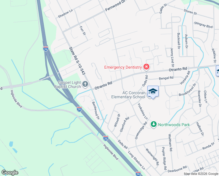 map of restaurants, bars, coffee shops, grocery stores, and more near 2891 Otranto Road in North Charleston
