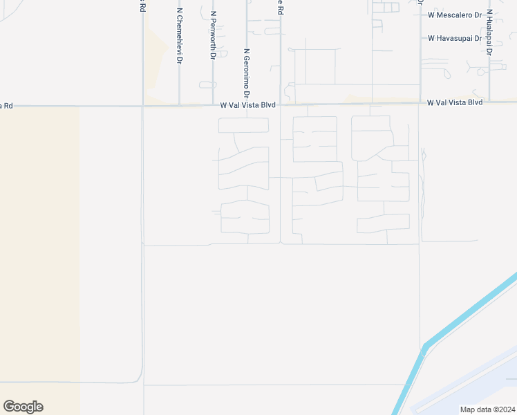 map of restaurants, bars, coffee shops, grocery stores, and more near 1235 West Descanso Canyon Drive in Casa Grande