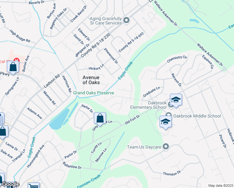 map of restaurants, bars, coffee shops, grocery stores, and more near 158 Education Boulevard in Ladson