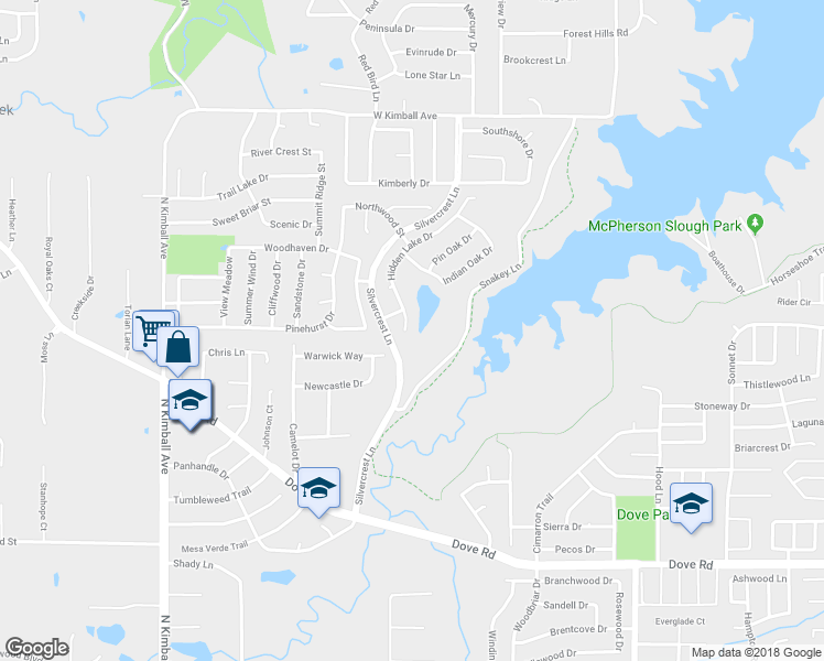 map of restaurants, bars, coffee shops, grocery stores, and more near 2702 Hidden Lake Drive in Grapevine