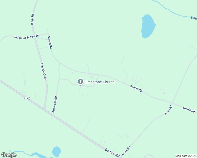 map of restaurants, bars, coffee shops, grocery stores, and more near 2668 Sunhill Road in Sandersville