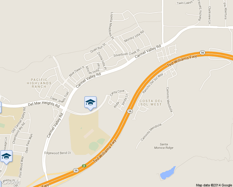 map of restaurants, bars, coffee shops, grocery stores, and more near 13032 Alora Point in San Diego