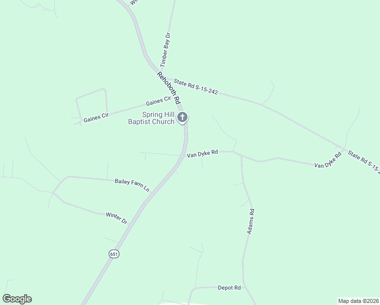 map of restaurants, bars, coffee shops, grocery stores, and more near 1530 Rehoboth Road in Cottageville