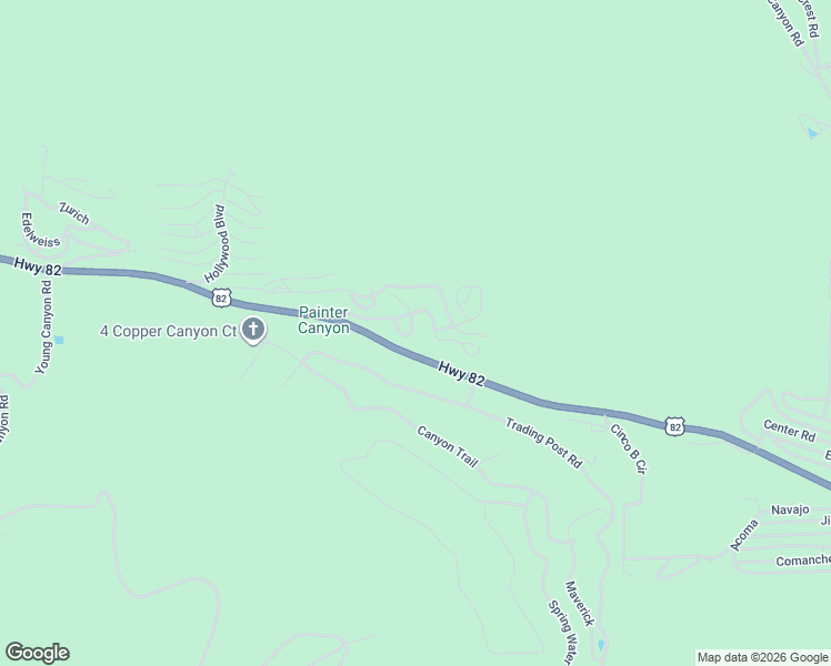 map of restaurants, bars, coffee shops, grocery stores, and more near 18 Pine Ridge Loop in Cloudcroft
