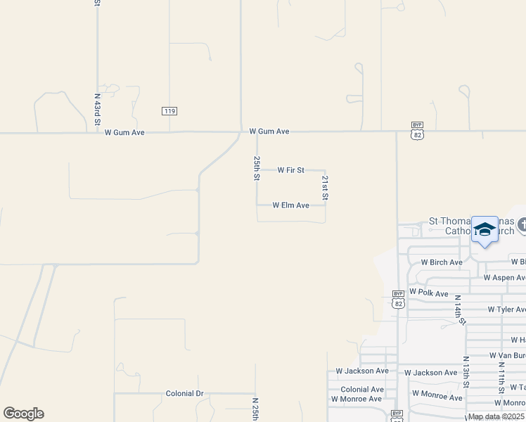 map of restaurants, bars, coffee shops, grocery stores, and more near 2421 West Elm Avenue in Lovington