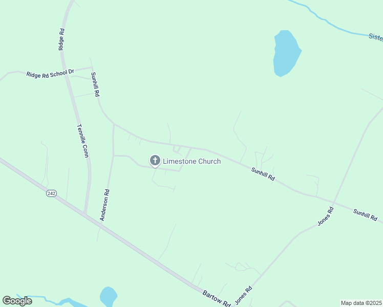 map of restaurants, bars, coffee shops, grocery stores, and more near 2668 Sunhill Road in Sandersville