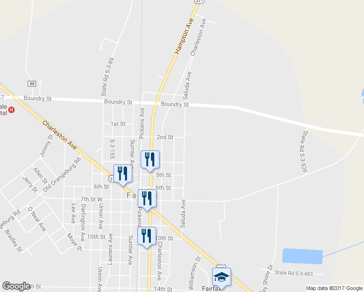 map of restaurants, bars, coffee shops, grocery stores, and more near 659 Saluda Avenue in Fairfax