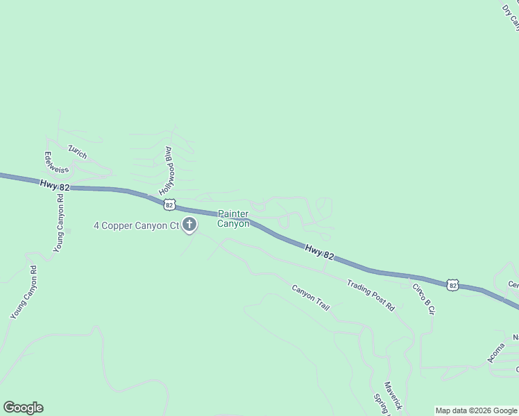map of restaurants, bars, coffee shops, grocery stores, and more near 51 Wildwood in Cloudcroft