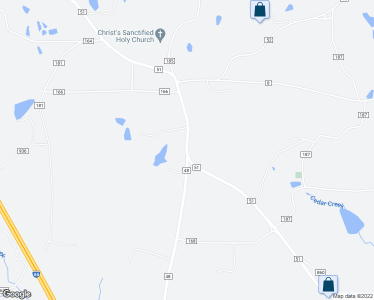 map of restaurants, bars, coffee shops, grocery stores, and more near 9755 County Road 51 in Jemison