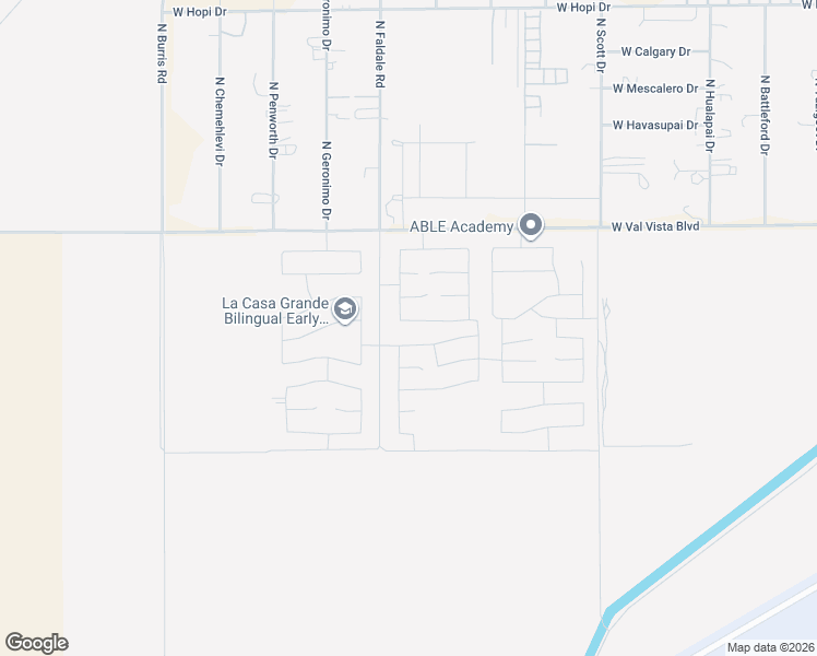 map of restaurants, bars, coffee shops, grocery stores, and more near 1171 West Avalon Canyon Drive in Casa Grande