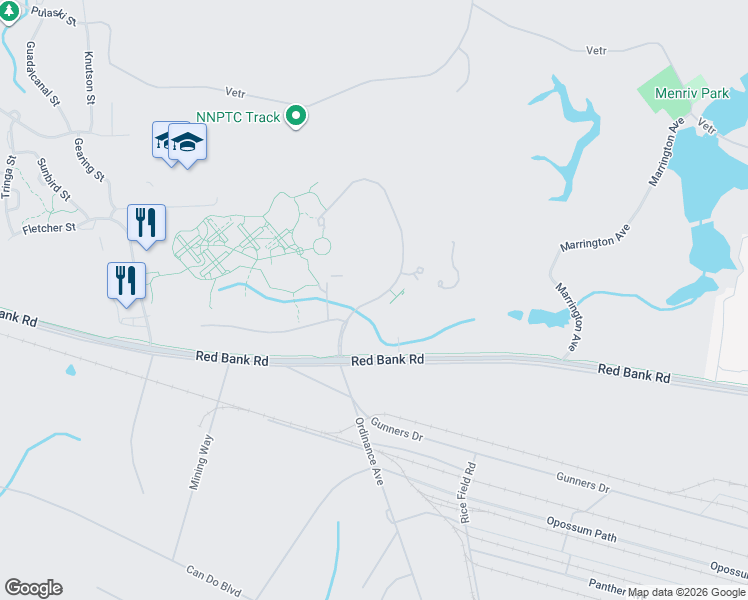 map of restaurants, bars, coffee shops, grocery stores, and more near Naval Nuclear Power Training Command Circle in Goose Creek