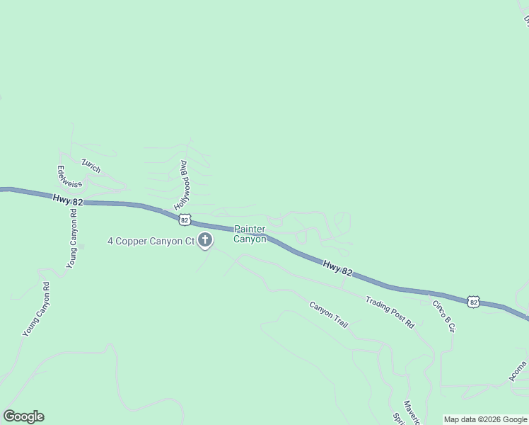 map of restaurants, bars, coffee shops, grocery stores, and more near 51 Wildwood in Cloudcroft