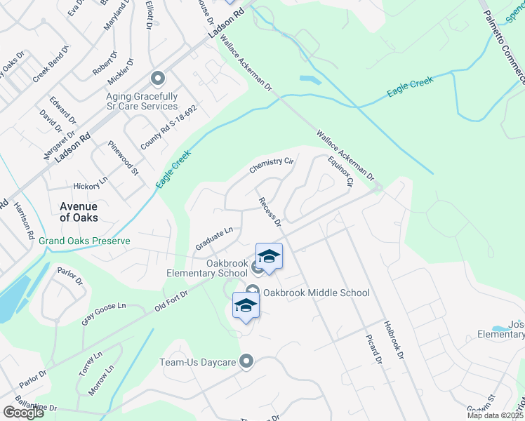 map of restaurants, bars, coffee shops, grocery stores, and more near 105 Chemistry Circle in Ladson